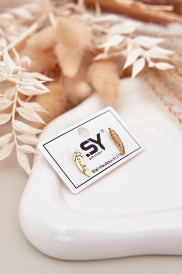 com detalhes elegantesi Listki com olhos brilhantes Stal NierdzeParana cor dourada 2