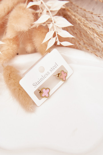 Com detalhes estilosos de aço inoxidável dourado-rosado