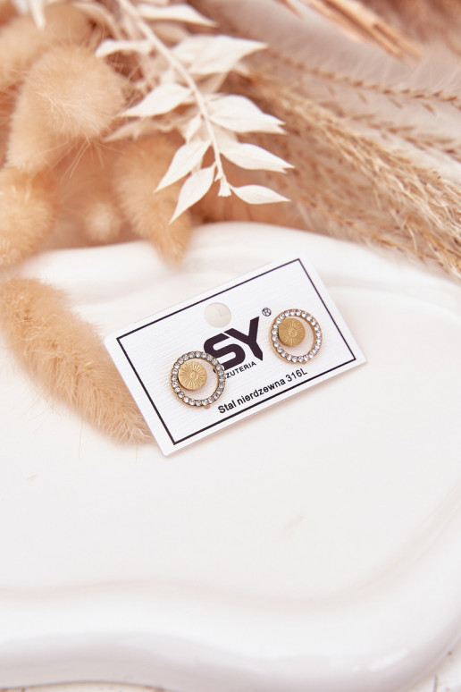 com detalhes elegantesi de aço inoxidável Kółka com olhos brilhantes cor dourada