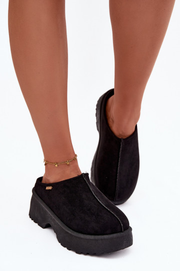 Botas de neve Baixo feminino com uma plataforma cor preta Yrenna