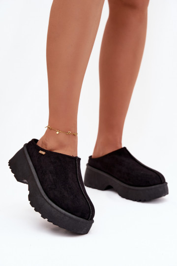 Botas de neve Baixo feminino com uma plataforma cor preta Yrenna 2