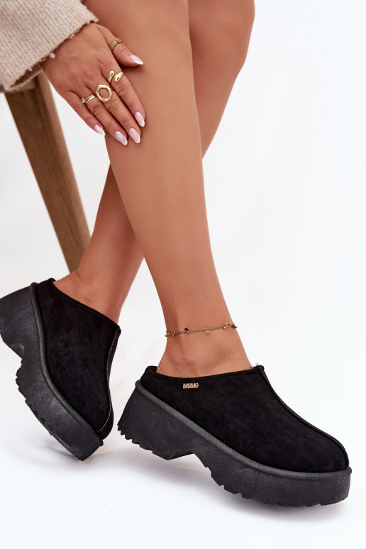 Botas de neve Baixo feminino com uma plataforma cor preta Yrenna