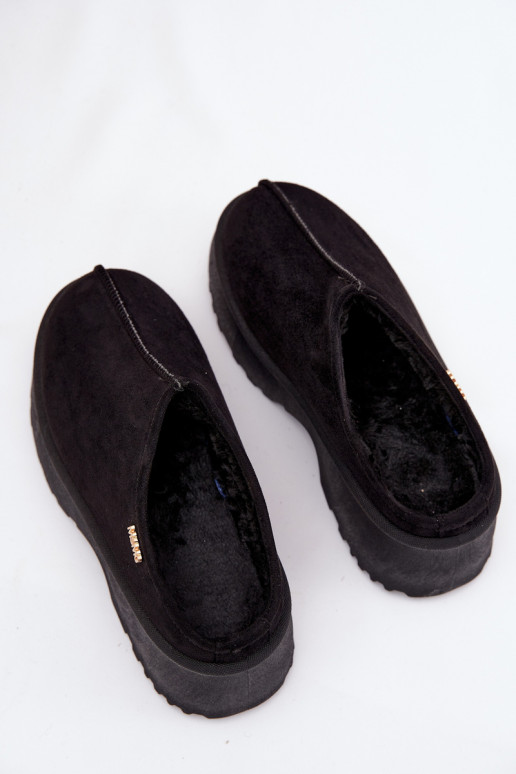 Botas de neve Baixo feminino com uma plataforma cor preta Yrenna