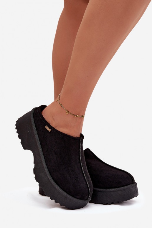 Botas de neve Baixo feminino com uma plataforma cor preta Yrenna