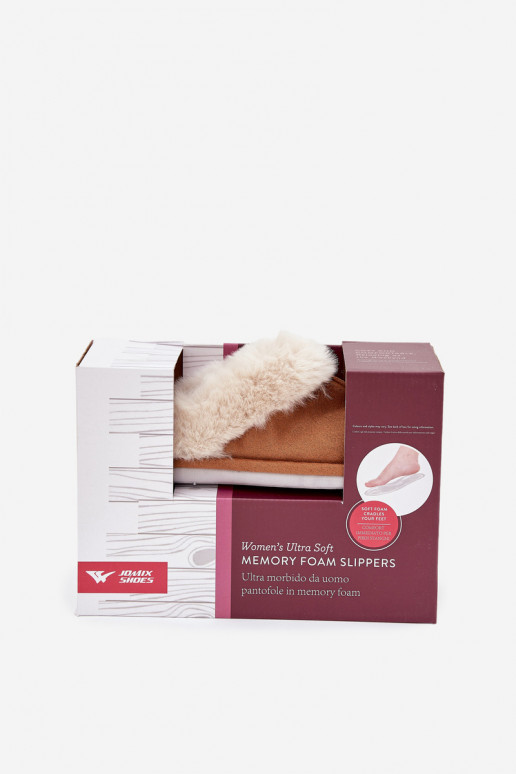 Chinelos Feminino com um casaco de pele cor marrom Delissa