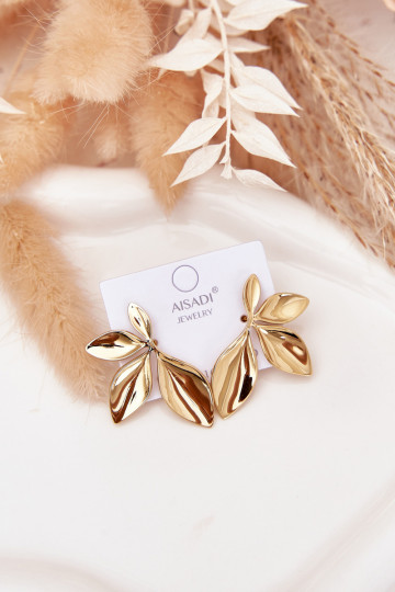 Grande com detalhes elegantesi Feminino Listki cor dourada