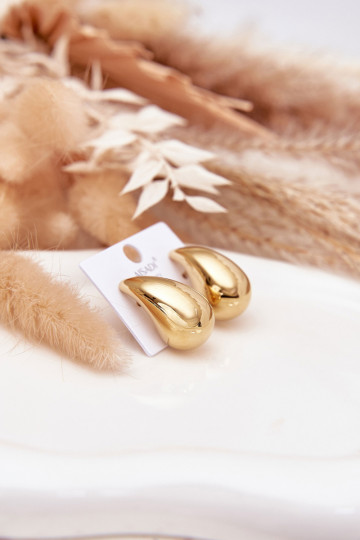 com detalhes elegantesi Feminino Stal Chirurgiczna Grande Łezki cor dourada