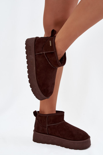 Botas baixas de neve com plataforma Big Star OO274A101 na cor chocolate