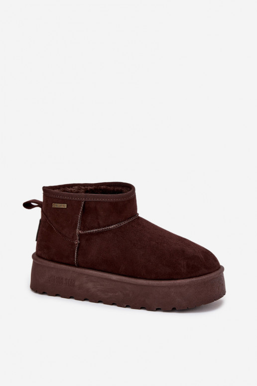 Botas baixas de neve com plataforma Big Star OO274A101 na cor chocolate