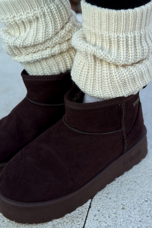 Botas baixas de neve com plataforma Big Star OO274A101 na cor chocolate