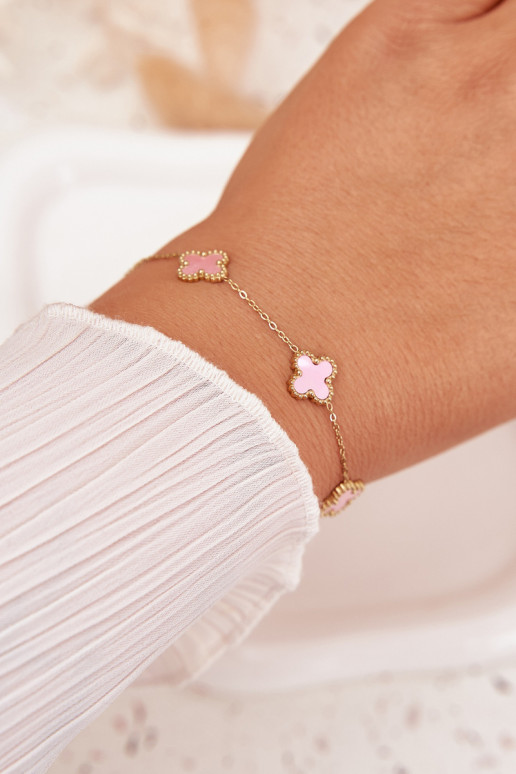 Um bracelete Com pingentes Stal NierdzeParana ouro-rosa