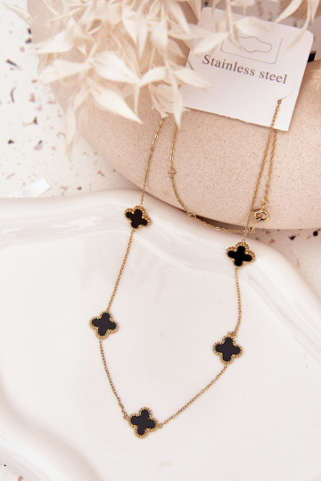 Corrente de aço inoxidável ouro-cor preta