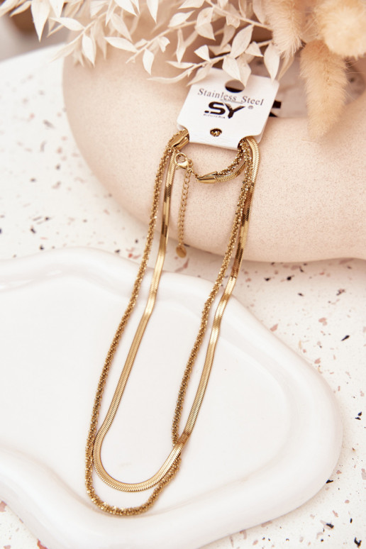 Circuito duplo Fabricado em aço cirúrgico cor dourada