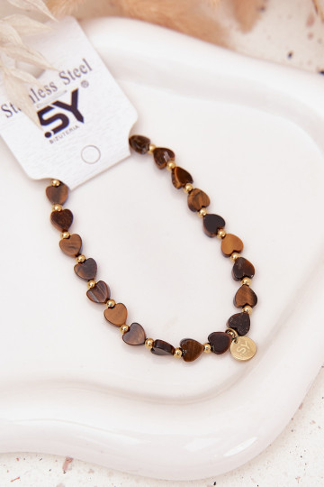 Um bracelete Corações Fabricado em aço cirúrgico Tem que serrrom 2