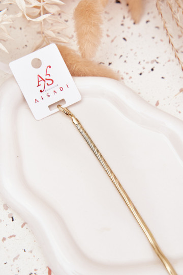 Um bracelete Cobra Fabricado em aço cirúrgico cor dourada 2