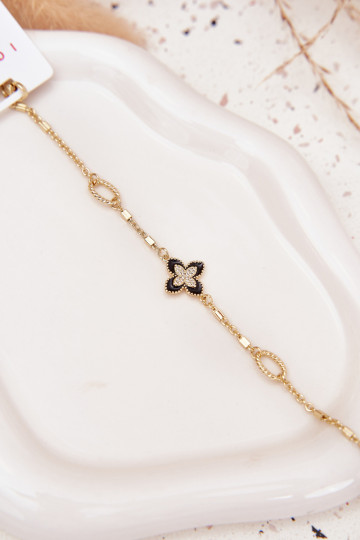 Um braceleteKoniczynką Stal Chirurgiczna cor dourada 2