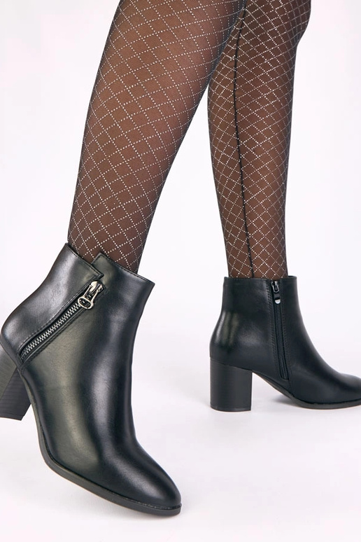 Botas clássicos pretos de salto com...