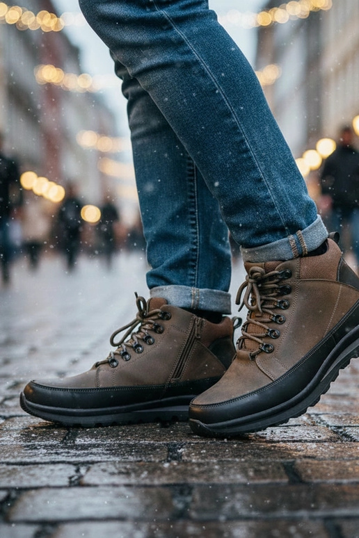 Calças de combate cinzas masculinas...