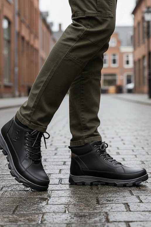 Calças de combate pretas masculinas...