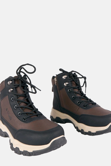 Calças de combate marrons masculinas forradas com sola elevada Pedro 2