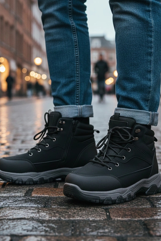 Calças de combate pretas masculinas Ryan