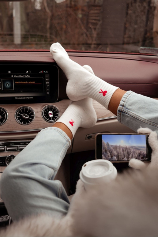 Meias Feminino Amor cor de marfim