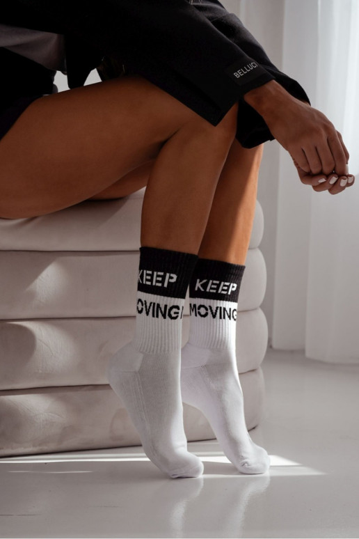 Meias Feminino Keep Moving cor branca