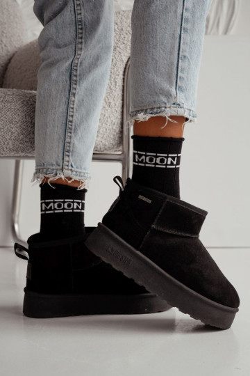 Meias Feminino Półfrotte UNIQUE Sem pressão MOON cor preta