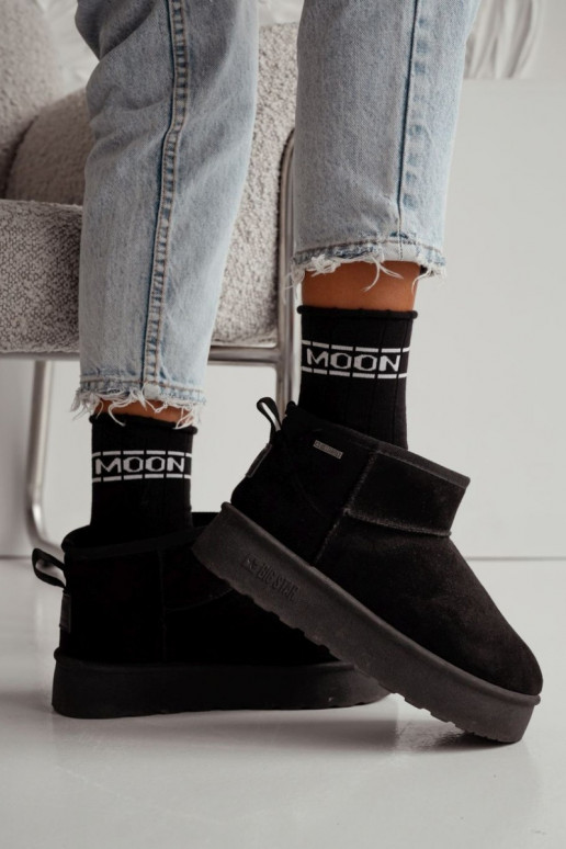 Meias Feminino Półfrotte UNIQUE Sem pressão MOON cor preta