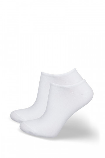 Meias masculinas de cano curto STOP BACTERIA, cor branca