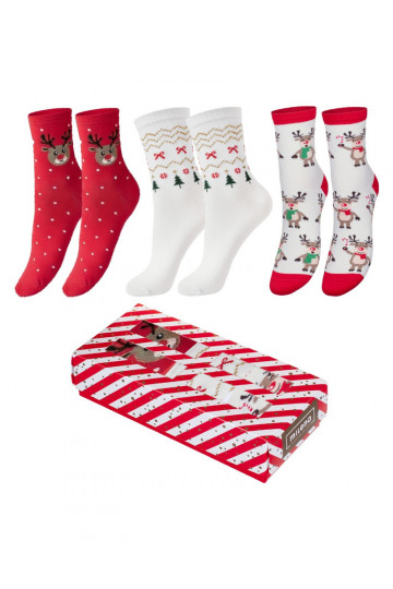 Conjunto de meias de Natal em caixa, 3 pares 2