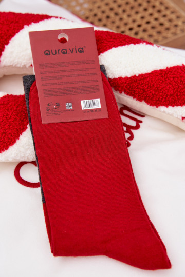 Skarpety Tem que sercho Habilitadotal com uma nota I Śmiejącym Się Papai Noelem cor cinza 2