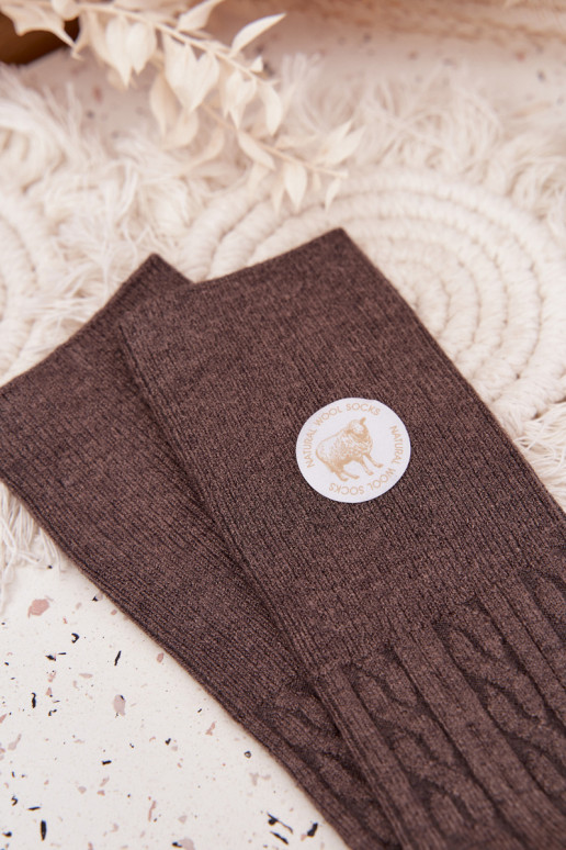 Długie EMełniane Meias Feminino cor cinza