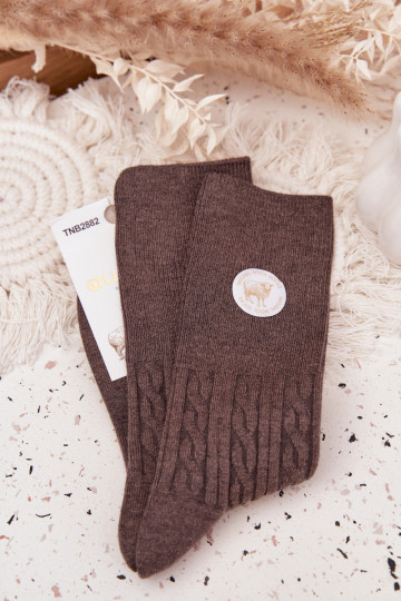 Długie EMełniane Meias Feminino cor cinza 2