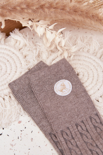 Długie EMełniane Meias Feminino cor cinza