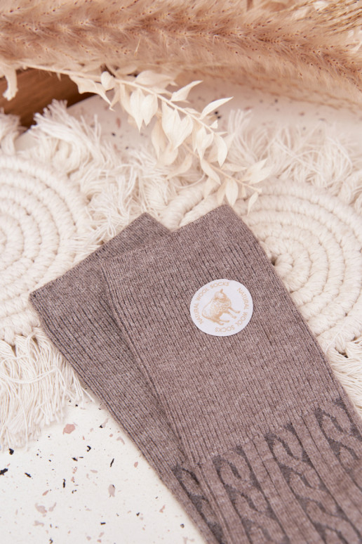 Długie EMełniane Meias Feminino cor cinza