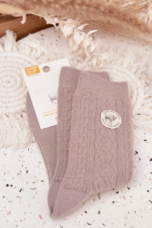 Meias Feminino EMełniane cor cinza