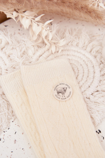 Meias Feminino EMełniane cor de marfim