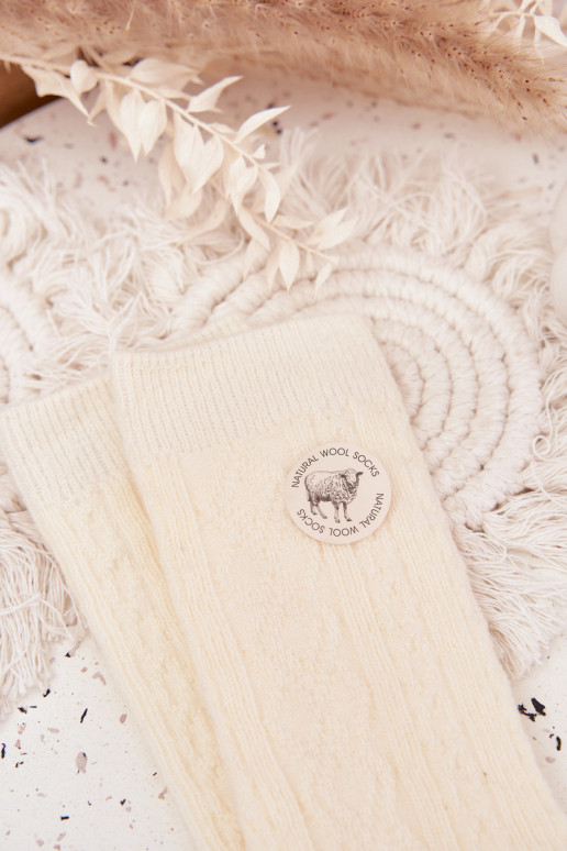 Meias Feminino EMełniane cor de marfim