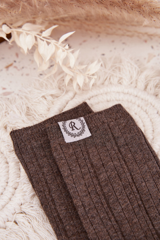 Meias de algodão com listras Feminino cor cinza