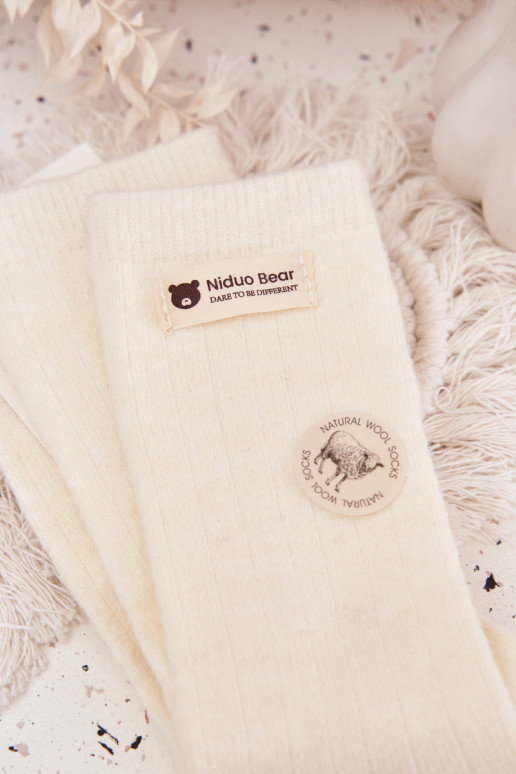 esquentar EMełniane Meias FemininoHabilitadoszyParaką cor de marfim