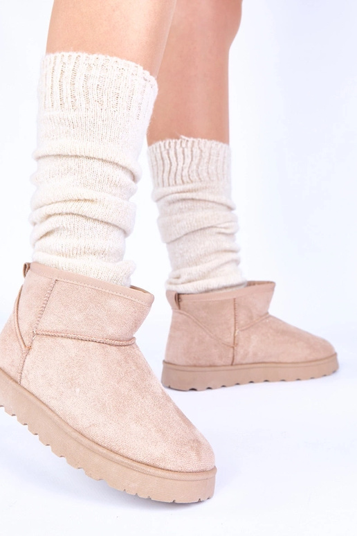 Botas de neve cor bege com pelinho...
