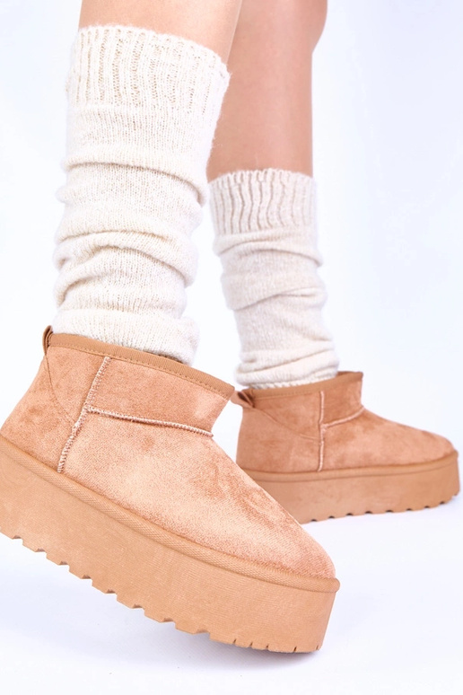 Bota de neve plataforma vermelha...