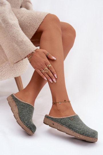 sapato caseiro Chinelos Feminino Inblu ED000031 cor verde