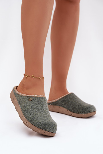 sapato caseiro Chinelos Feminino Inblu ED000031 cor verde 2