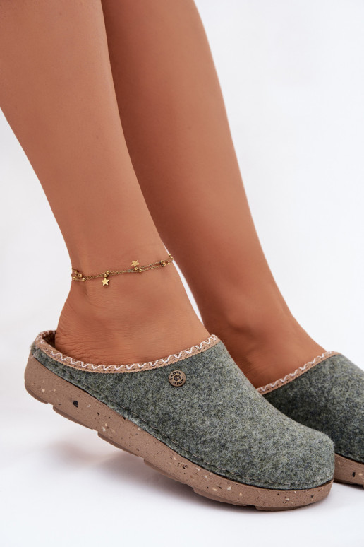 sapato caseiro Chinelos Feminino Inblu ED000031 cor verde