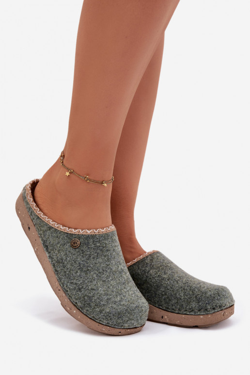 sapato caseiro Chinelos Feminino Inblu ED000031 cor verde