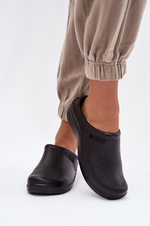 Chinelos leves Chinelos Tamancos Feminino cor preta Parissa