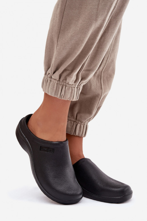 Chinelos leves Chinelos Tamancos Feminino cor preta Parissa