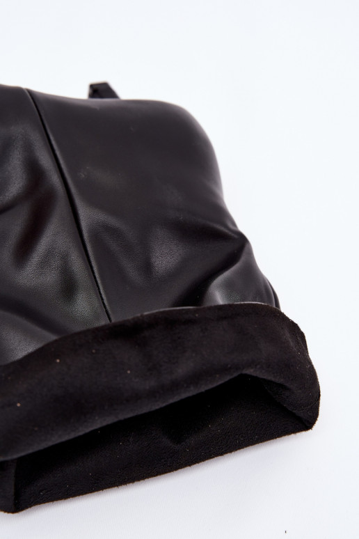 Um modelo atraente Botas femininas De salto baixoLuźną CholeParaką cor preta Jessalia